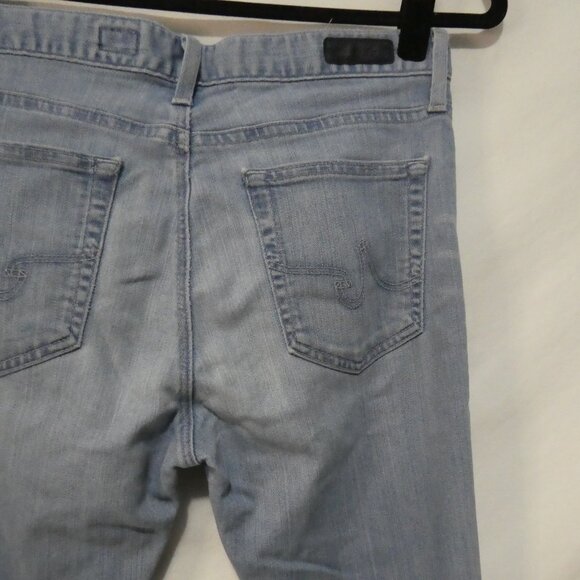 AG - ADRIANO GOLDSCHMIED | 30 R | Light Blue Flared Denim Jeans | Made In USA - Picture 12 of 16